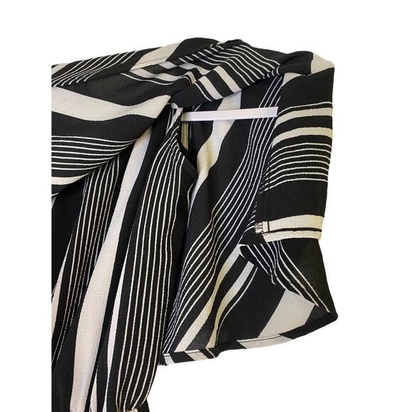 Show Me Your Mumu Rosarita Romper Black and White Stripe Womens Size Extra Small - Picture 6 of 9